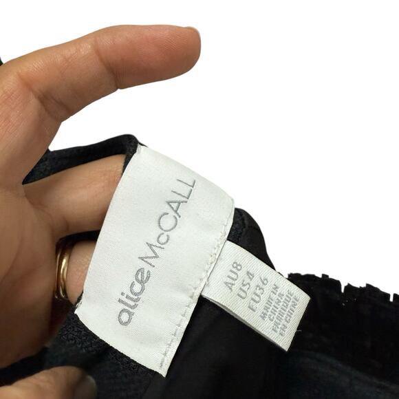 Alice McCall Girls On Film Midi Dress Black Women’s Size 4‎ MSRP $490 - Picture 11 of 15